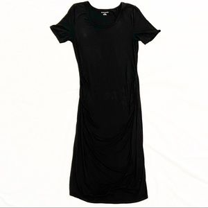 Black Maternity Dress Neutral Tone Easy Summer Outfit Lightweight Comfy